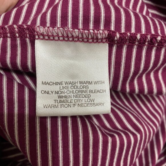 XXL Daniel Cremieux Mens Maroon Pinstriped Polo Shirt - Picture 4 of 5